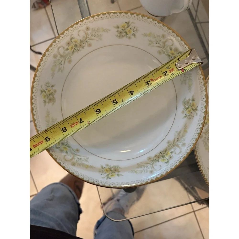 Mikasa Fine China Greenbriar L2014 Dinnerware Set 71 Pc Japan Gold Trim Platter